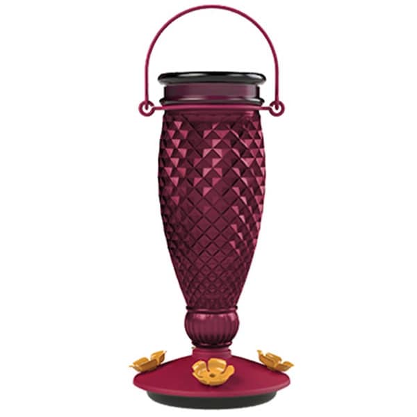 Daretocare Diamond White Top Fill Glass Hummingbird Feeder - DA2668507