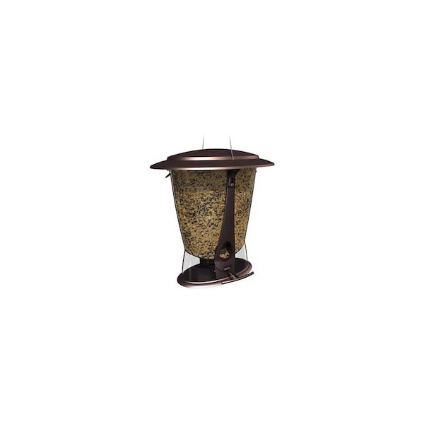 Squirrel-X Bird Feeder Wild Bird 4 lb Plastic Tube 2 ports Burnt Penny - 12