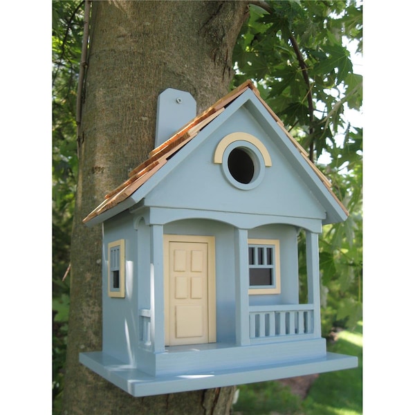 Feedingtime Pacific Grove Birdhouse - Light Blue With Yellow - FE312984