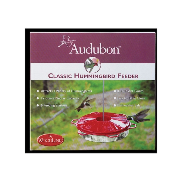 Audubon Bird Feeder Hummingbird 12 oz Plastic Hummingbird 6 ports - NAH1