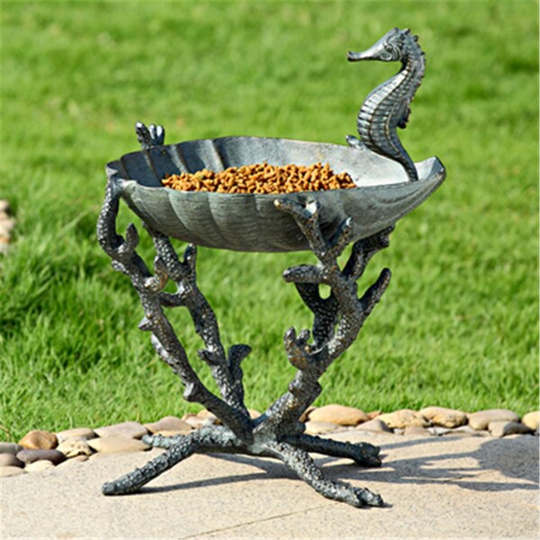Spi Home Seahorse Birdbath Bird Feeder - 34272