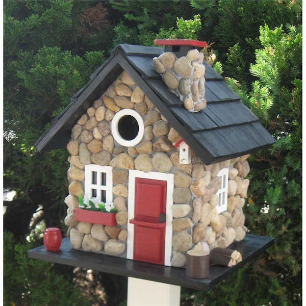 Home Bazaar Cottage Charmer Series Windy Ridge House - Stone-Red-Black - CC-2024