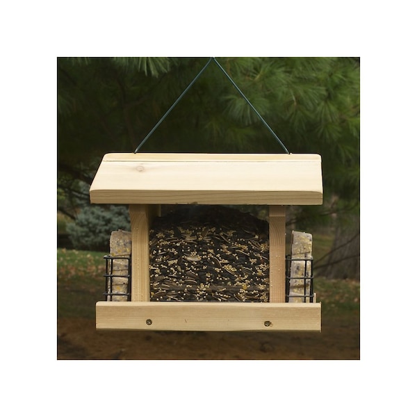 Audubon Bird Feeder Large Ranch Wild Bird 5 lb Cedar Combo Seed & Suet 4 ports Brown - NARANCH3