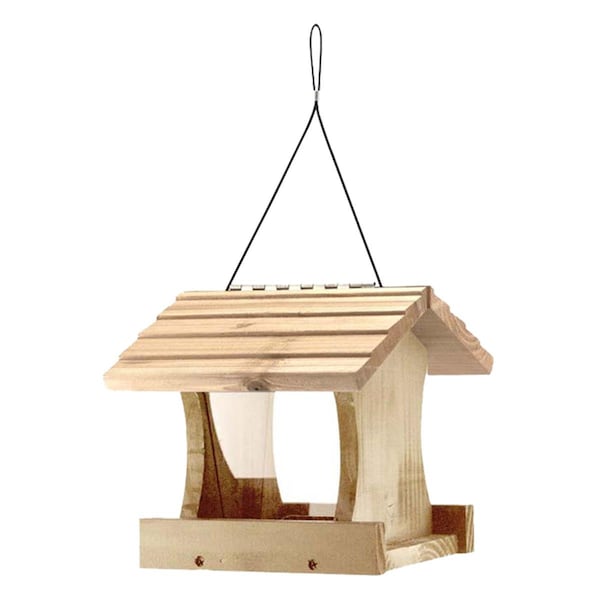Nutnuez 1.5 lbs Wild Bird Cedar Platform Bird Feeder with 1 Ports - NU2741018