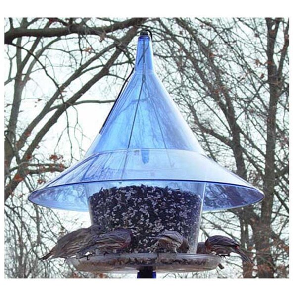 Arundale Products Arundale  Sky Caf Hopper Bird Feeder with Large 17 Squirrel Proof Blue - AR360B
