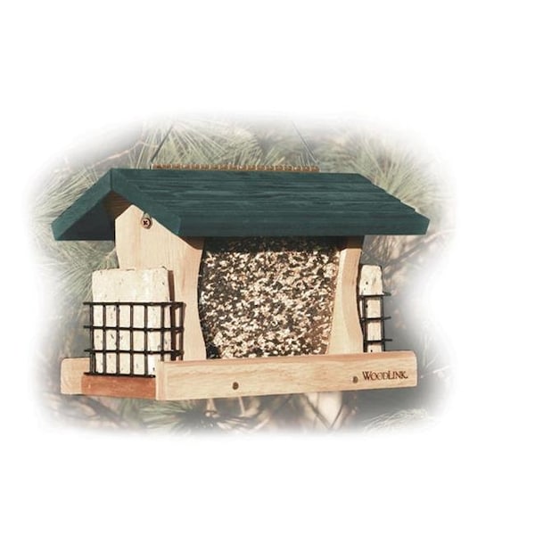 Fancy Feline Large Cedar Garden Feeder with Suet Cages - FA142299