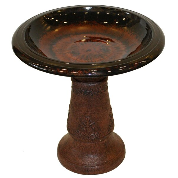 Wooerpretendiente Bird Bath, Light Green - 20.5 in. - WO1662476