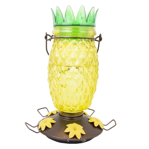 Perky-Pet Perky-Pet Hummingbird 28 oz Glass/Plastic Pineapple Nectar Feeder 5 ports - 9110-2