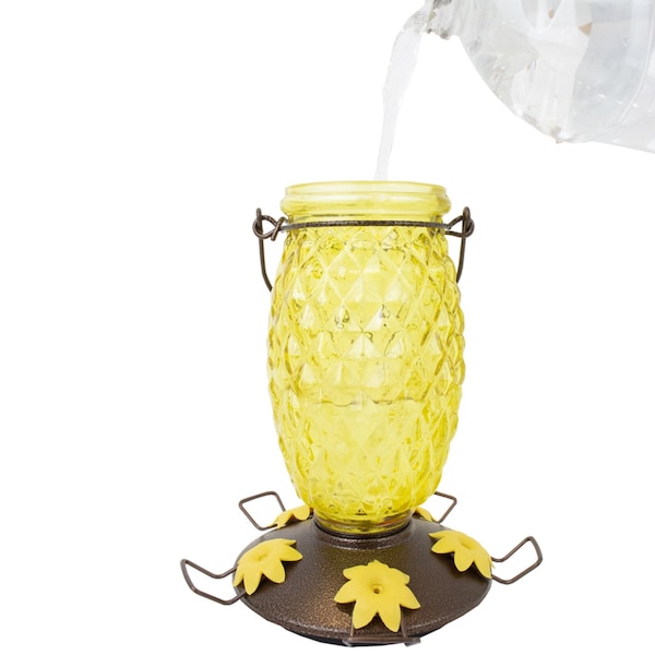 Perky-Pet Perky-Pet Hummingbird 28 oz Glass/Plastic Pineapple Nectar Feeder 5 ports - 9110-2