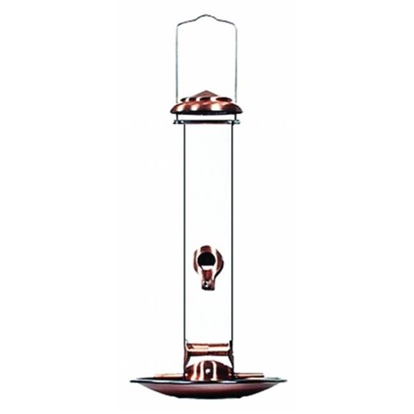 John James Audubon Audubon/Woodlink Copper Tube Feeder With Tray 7X8X9 Inch Copper NACOP - 990948