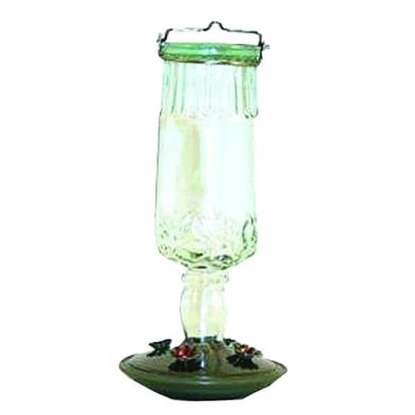 Daretocare Perky-Pet Antique Bottle Glass Hummingbird Feeder 24 Ounce Green 8120-2 - DA45150