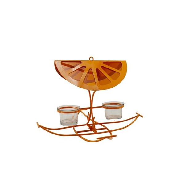 Wooerpretendiente 4 Ports Oriole Metal Fruit & Nut Feeder - WO2637722