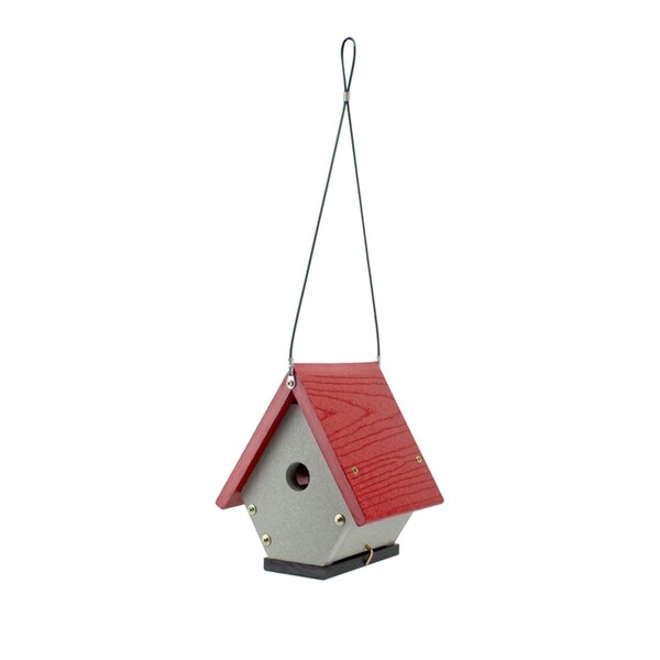 Fancy Feline 8.25 x 7.12 x 6.5 in. Going Green Plastic Bird House - FA2187976