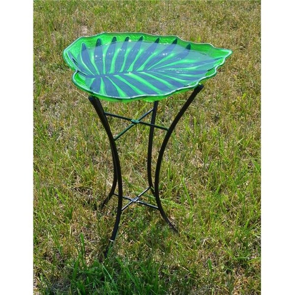 Songbird Essentials Songbird Essentials SE5064 Leaf Shaped Bird Bath with stand - SE5064