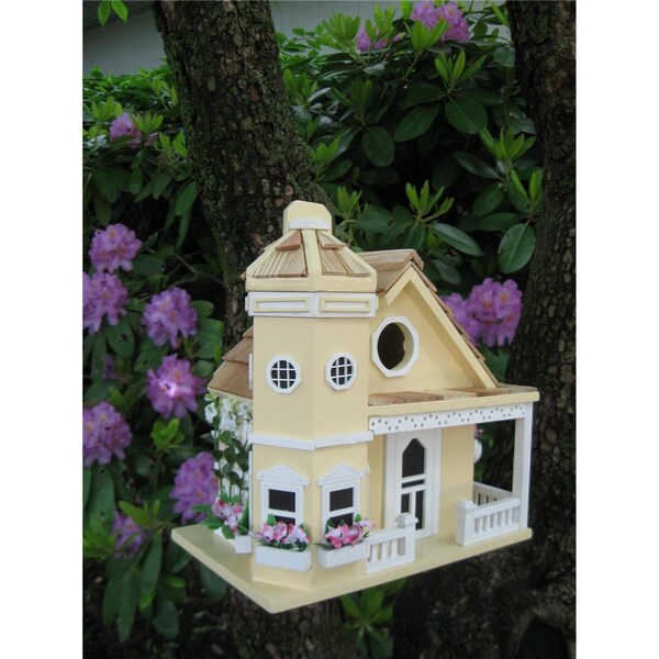 Feedingtime Fledgling Series Flower Pot Cottage Birdhouse - Yellow - FE2989851