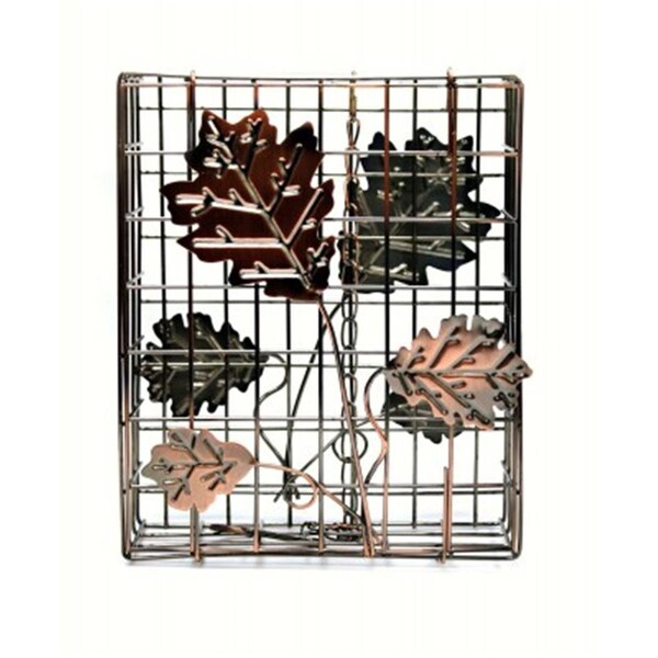 Heath 2307 Copper Decorative Leaf Large Seed Cake Cage - HEATH2307