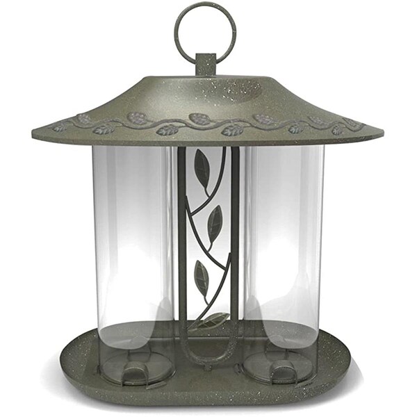 Daretocare Peckish Secret Garden Dual Seed Wild Bird Feeder, Green - DA2501449