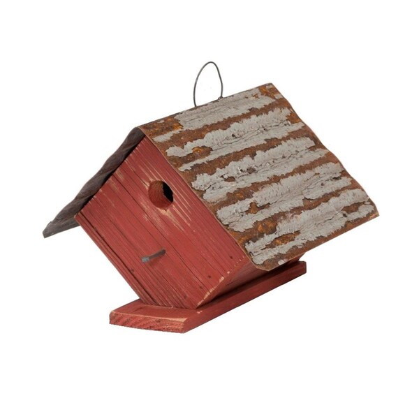 Home Bazaar Wellsville Wren House, Red - HBA-1005S