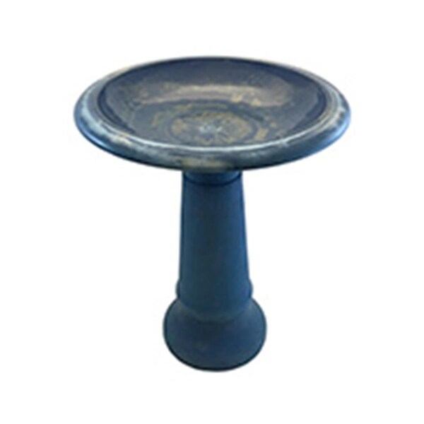 Tdi Brands Fiber Clay Bird Bath Navy Blue - TDI41894