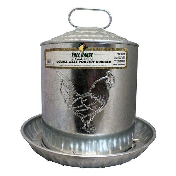 Harris Farms Pet 2 Gallon Double Metal Wall Chick Water Fountain - HA310523
