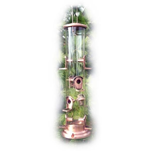 Woodlink WoodLink COPTUBE9 Brushed Copper Mega Tube Feeder - 24560