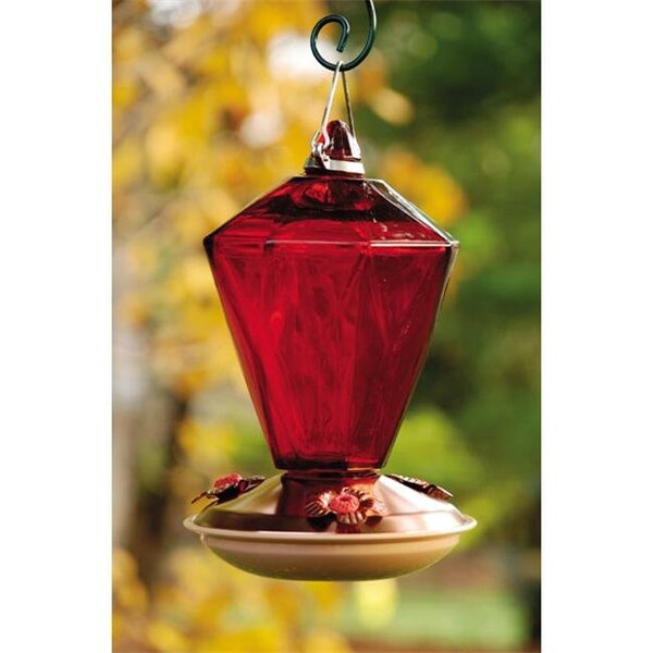 Woodlink WoodLink WLH9 Brushed Copper diamond glass hummingbird feeder - 24910