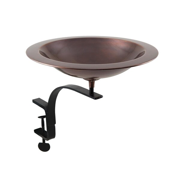 Achla Designs Achla BB-05-RM Classic II Birdbath with Rail Mount Bracket; Antique Copper - BB-05-RM