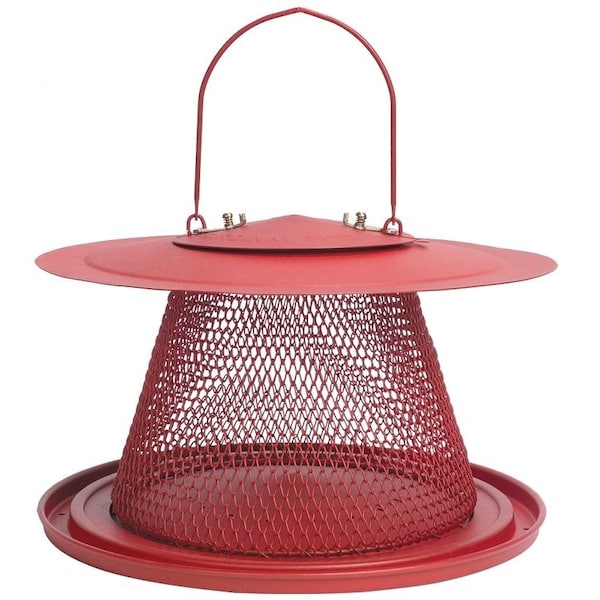 Perky-Pet NO/NO Wild Bird Feeder, Cardinal, 2.5 lb, 1-Port/Perch, Metal, Red, Hanging Mounting - C00322