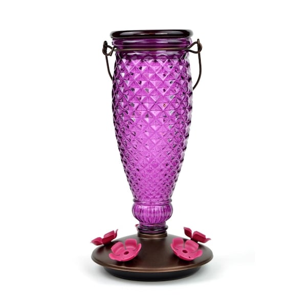 Perky-Pet Perky-Pet Hummingbird 24 oz Glass/Plastic Diamond Wine Nectar Feeder 5 ports - 9102-2