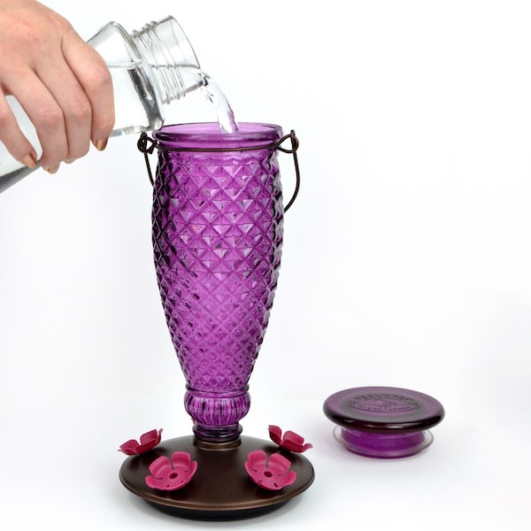 Perky-Pet Perky-Pet Hummingbird 24 oz Glass/Plastic Diamond Wine Nectar Feeder 5 ports - 9102-2