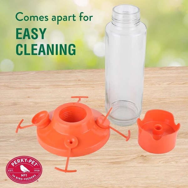 Perky-Pet Perky-Pet Oriole 30 oz Glass/Plastic Nectar Feeder 4 ports - 209BO-4