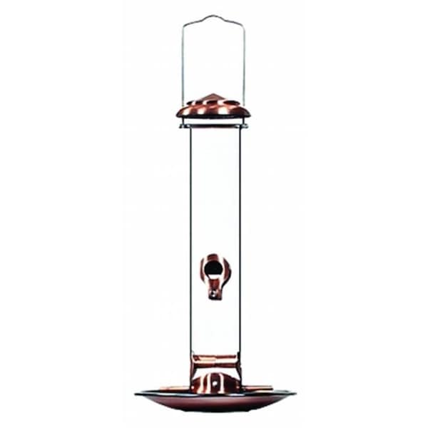 Petpalace Copper Tube Feeder With Tray 7X8X9 Inch Copper NACOP - PE620837
