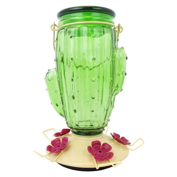 Victor Perky-Pet Hummingbird 32 oz Glass/Metal Cactus Top-Fill Bird Feeder 5 ports - 9111-2