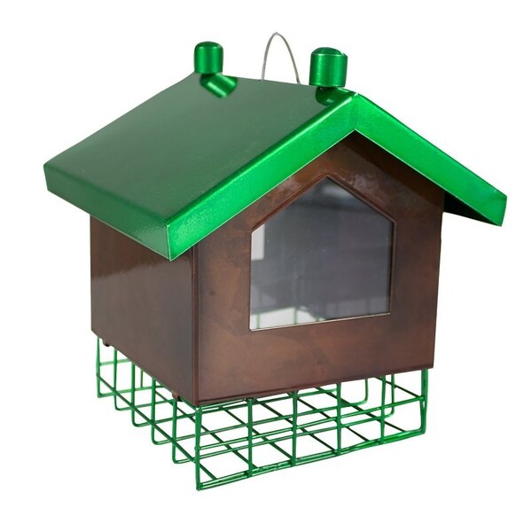 Heath Suet Cage Bird Feeder, Flipside, Steel - 21705