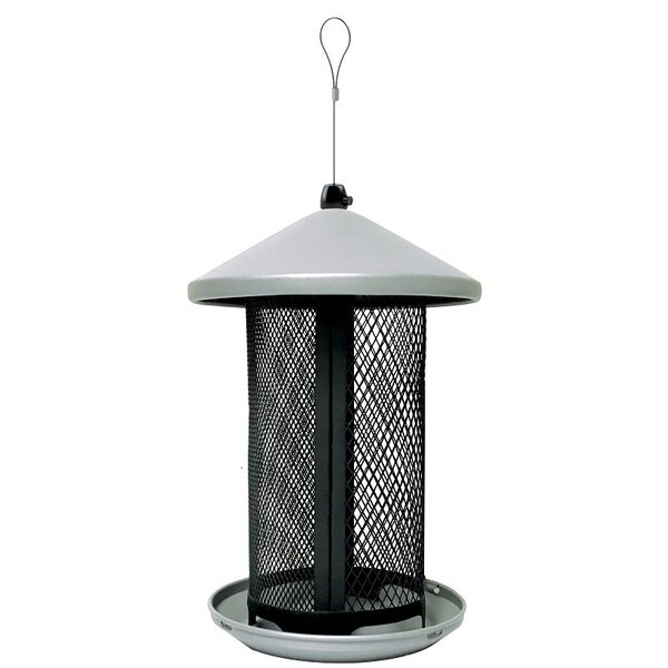 Perky-Pet Dual-Mesh Bird Feeder, 2.85 lb, Metal, Gray - TSS00349
