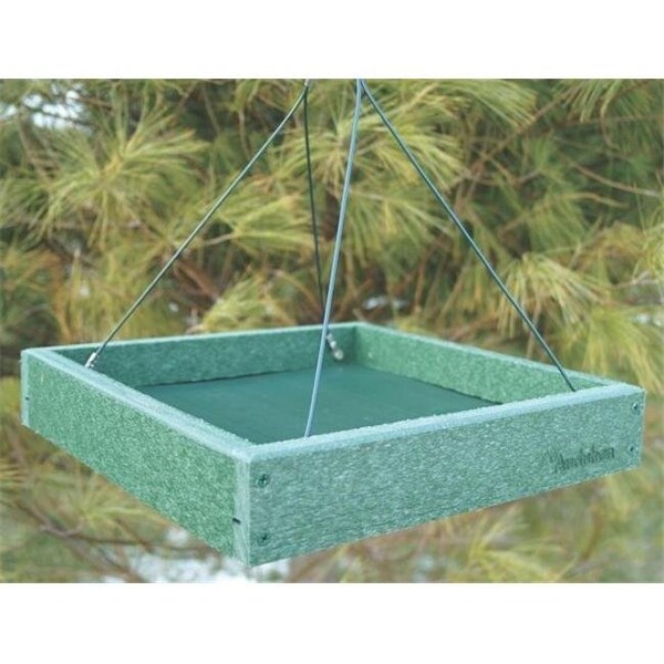 Petpalace Audubon-woodlink - Go Green Platform Feeder- Green 12.75x12.75x2.5 - NAGGPLAT - PE9757