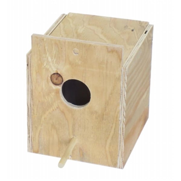 Yml Wooden Nest Box For Outside Mount With Dowel- Small - WNB3