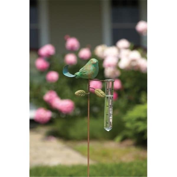Ancient Graffiti Ancient Graffiti ANCIENTAG1186 Bird Rain Gauge Teal - ANCIENTAG1186