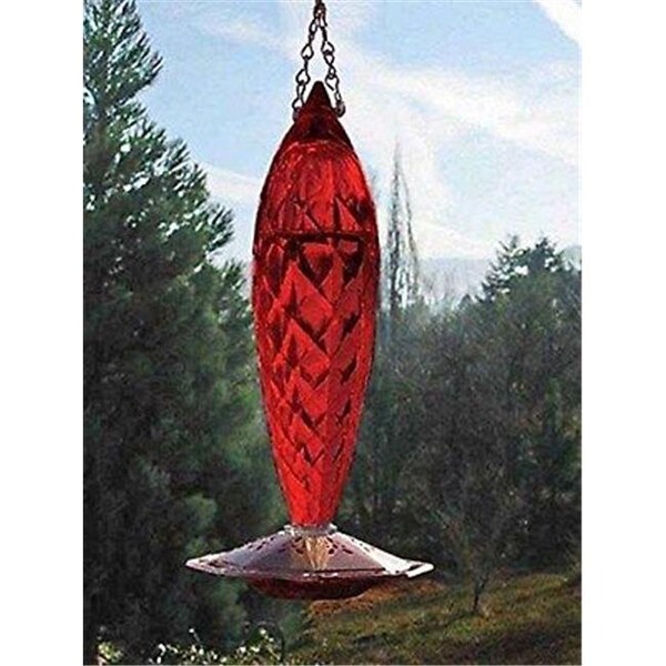 Songbird Essentials Songbird Essentials SE4003 Crystal Spiral Glass Hummingbird Feeder - SE4003