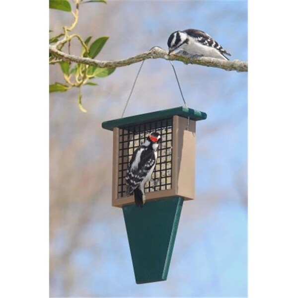 Songbird Essentials Songbird Essentials SERUBSF100HD Suet Feeder with Tail Prop-Hunter Driftwood - SERUBSF100HD