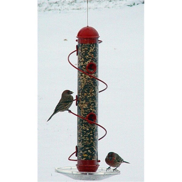 Songbird Essentials Songbird Essentials SEBQSBF3R 17" Spiral Sunflower Feeder - Red - SEBQSBF3R