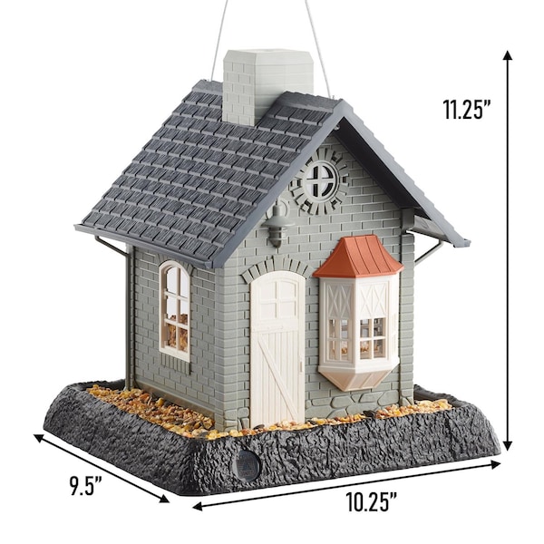 North States Industries North States Village Wild Bird 5 lb Plastic Hopper Bird Feeder 4 ports - 9282