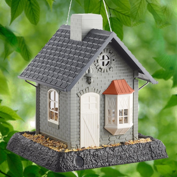 North States Industries North States Village Wild Bird 5 lb Plastic Hopper Bird Feeder 4 ports - 9282