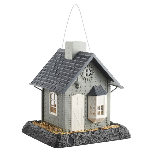 North States Industries North States Village Wild Bird 5 lb Plastic Hopper Bird Feeder 4 ports - 9282