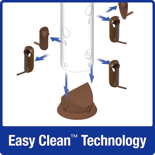 Natures Way Nature's Way Funnel Flip-Top Wild Bird and Finch 6 lb Metal/Plastic Tube Bird Feeder 6 ports - WMFFB-19