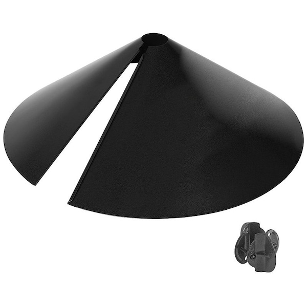 Stokes Select Squirrel-X Squirrel Baffle, Wrap-Around, Steel, Dark Green, Powder-Coated - 38023