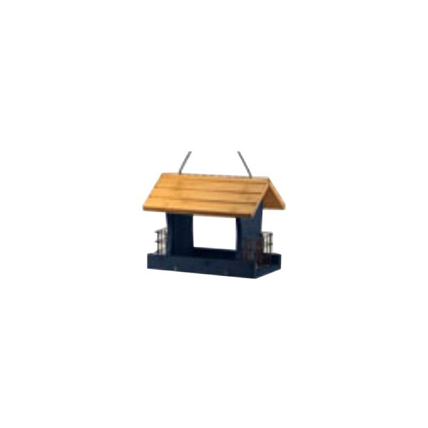Woodlink Wood Bird Feeder, Blue, 12-In. - 24003