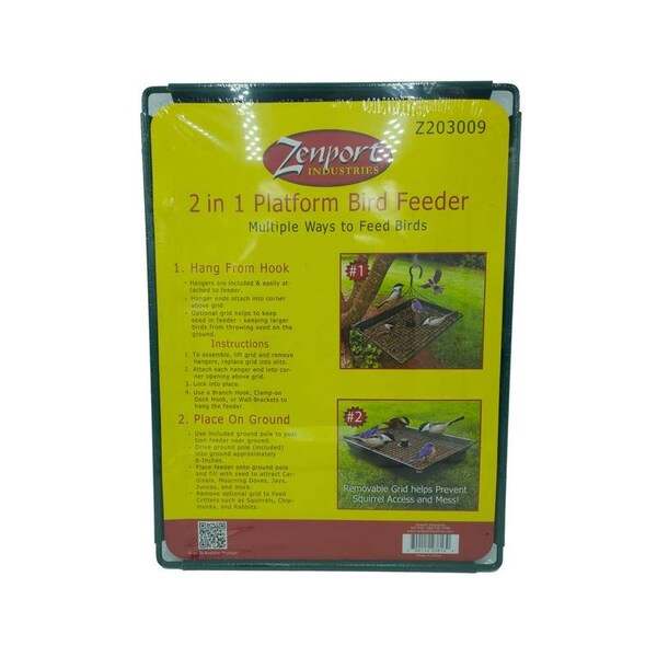 Zenport 2-in-1 Platform Bird Feeder, 6PK - Z203009