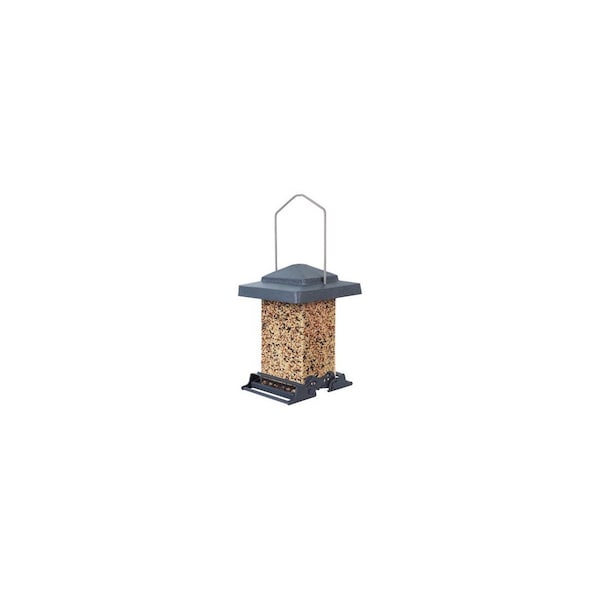 Audubon Bird Feeder 6 lb Acrylic/Metal Hopper Black - 75160