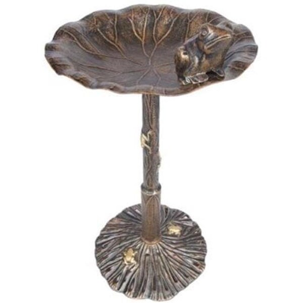 Oakland Living Corporation Oakland Living 5012-AB Frog Bird Bath - Antique Bronze - 5012-AB